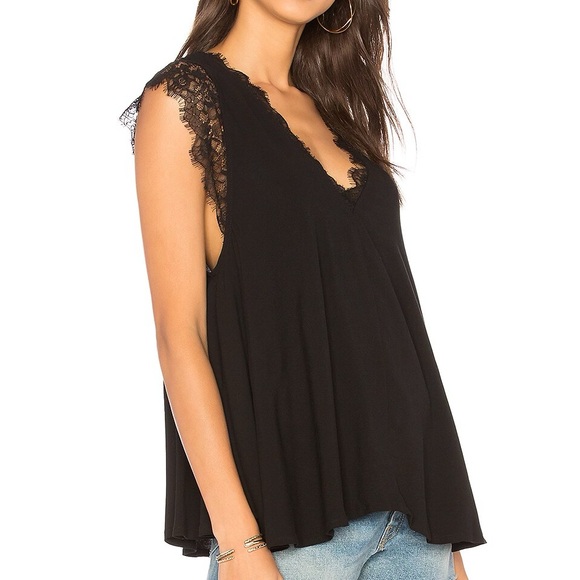 Free People Lovin’ on You Black Lace Tank Top Size Small - Picture 2 of 9